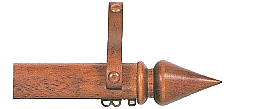 Traditional style wooden curtain rod finial by Woodcroft